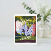 ヴィンテージ発見プエルトリコUSA旅行 ポストカード (スタンド正面)