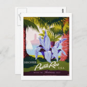 ヴィンテージ発見プエルトリコUSA旅行 ポストカード (正面/裏面)