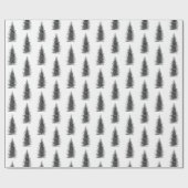 ヴィンテージ白いミニマルトウヒのメリークリスマス ラッピングペーパー (フラット)