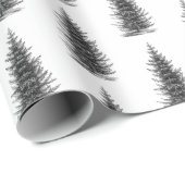 ヴィンテージ白いミニマルトウヒのメリークリスマス ラッピングペーパー (ロールコーナー)