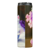 ヴィンテージ白い子猫と紫リボン タンブラー (裏面)