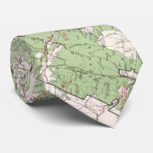 ヴィンテージ白い山の国有林の地図(1863年) ネクタイ (ロール)