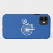 ヴィンテージ白い自転車オンブルーiPhone5ケース Case-Mate iPhoneケース (裏面(横))