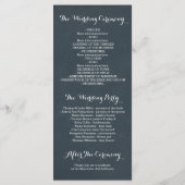 ヴィンテージ白い花のリース結婚式プログラム プログラム (裏面)