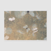 ヴィンテージ白い蝶とタンポポ飛んでいるン 薄葉紙 (正面)