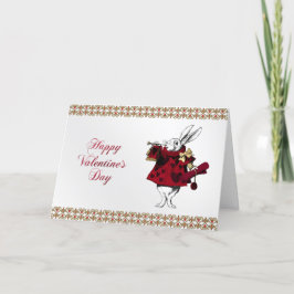 ヴィンテージ白うさぎハートバレンタイン シーズンカード