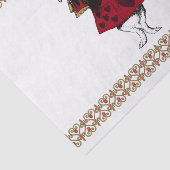 ヴィンテージ白うさぎハート 薄葉紙 (詳細)