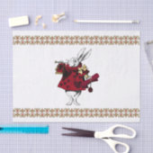 ヴィンテージ白うさぎハート 薄葉紙 (クラフト)