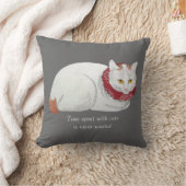 ヴィンテージ白く日本のな猫の芸術の装飾用クッション クッション (ブランケット)