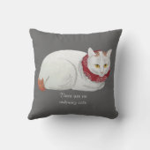 ヴィンテージ白く日本のな猫の芸術の装飾用クッション クッション (裏面)