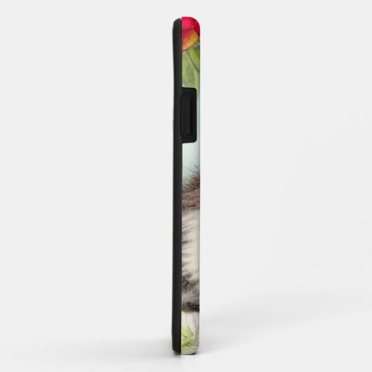 ヴィンテージ白と茶色の子猫と花 Case-Mate iPhoneケース (裏面/右)