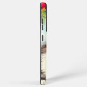 ヴィンテージ白と茶色の子猫と花 SAMSUNG GALAXYケース (右側面)