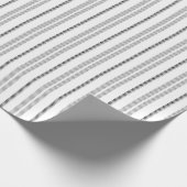 ヴィンテージ白と黒のグラフィックストライプパターン ラッピングペーパー (角)