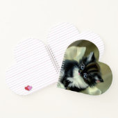 ヴィンテージ白と黒の子猫の舌が突き出ている ノートブック (内部)