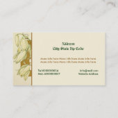 ヴィンテージ白ゆりカスタム花フローラ 名刺 (裏面)