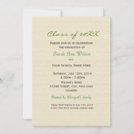 ヴィンテージ白ゆり花卒業式 招待状