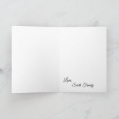 ヴィンテージ白オーキッドフラワーカパーソナライズされたード サンキューカード (内部)