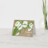 ヴィンテージ白ガーベラデイジー結婚フラワーズセット サンキューカード (正面)