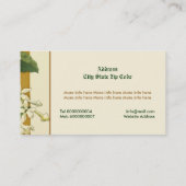 ヴィンテージ白ジャスミンカスタム花フローラ 名刺 (裏面)