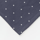 ヴィンテージ白タコ&ドットパターン フリースブランケット (角)