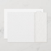 ヴィンテージ白テクスチャ結婚式招待状 インビテーションポストカード (正面/裏面)