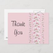 ヴィンテージ白デイジーフローラ壁紙 ポストカード (正面/裏面)