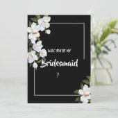 ヴィンテージ白バラ花嫁 招待状 (スタンド正面)