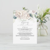 ヴィンテージ白フローラ結婚の情報 エンクロージャーカード (スタンド正面)
