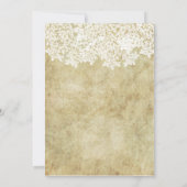 ヴィンテージ白フローラ結婚式招待状 招待状 (裏面)