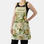 ヴィンテージ白フローラ開花花 エプロン (インサイチュ)