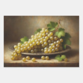 ヴィンテージ白ブドウの静物詩 ラッピングペーパーシート (正面3)