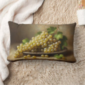 ヴィンテージ白ブドウの静物詩 ランバークッション (ブランケット)