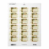 ヴィンテージ白ブラックベリー結婚花ラベル ラベル (フルシート)