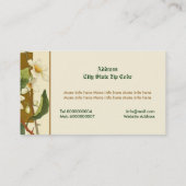 ヴィンテージ白ブルーベリーカスタム花フローラ 名刺 (裏面)