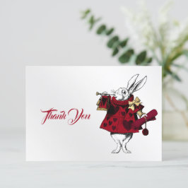 ヴィンテージ白兎ハート サンキューカード