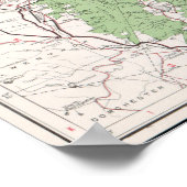 ヴィンテージ白山国家森林地図(1863) ポスター (角)