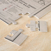 ヴィンテージ白山国家森林地図(1931年) ジグソーパズル (側面)