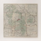ヴィンテージ白山国家森林地図(1931年) ジグソーパズル (横)