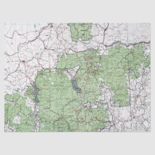 ヴィンテージ白山地図 薄葉紙 (正面)