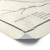 ヴィンテージ白山地図(1871) ポスター (角)