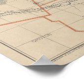 ヴィンテージ白山地図(1896) ポスター (角)