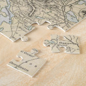 ヴィンテージ白山地図（1901年） ジグソーパズル (側面)