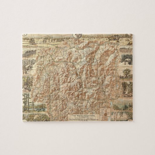 ヴィンテージ白山地図(1937年) ジグソーパズル (横)