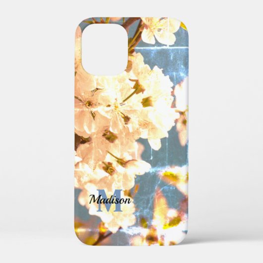ヴィンテージ白春花花モノグラムケース –  Case-Mate iPhoneケース (裏面)