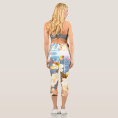 ヴィンテージ白春花花モノグラム カプリレギンス (裏面)