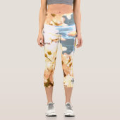 ヴィンテージ白春花花モノグラム カプリレギンス (正面)