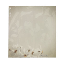 ヴィンテージ白水仙の個人筆記用紙 ノートパッド