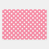 ヴィンテージ白水玉模様パターン ラッピングペーパーシート (正面)