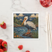 ヴィンテージ白海鳥 スタンダードカクテルナプキン (インサイチュ)