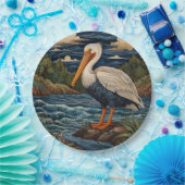 ヴィンテージ白海鳥 ペーパープレート (パーティー)